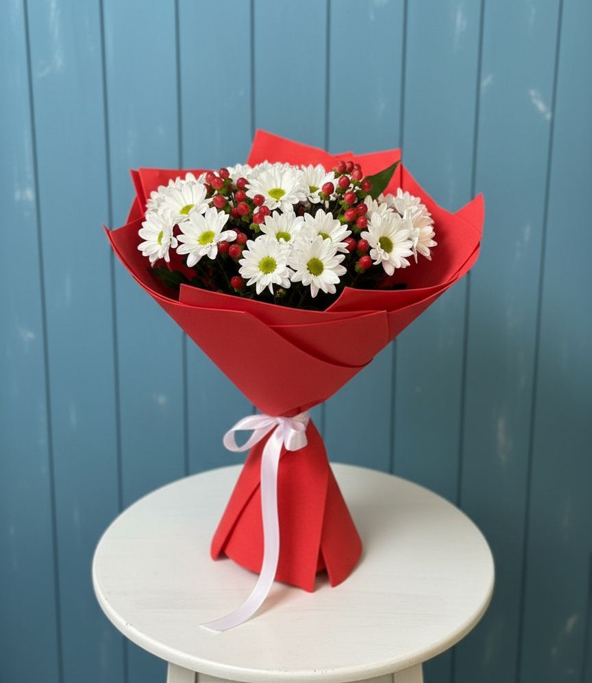 Букет цветов из: Хризантемы в Северо-Курильске