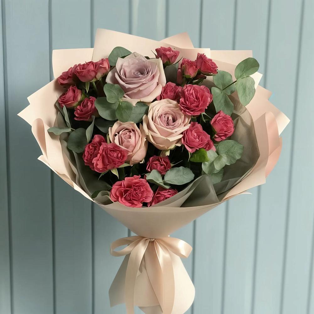 Букет цветов из: Гвоздики и Розы в Северо-Курильске