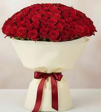 Букет 101 Красная роза Милано в Северо-Курильске