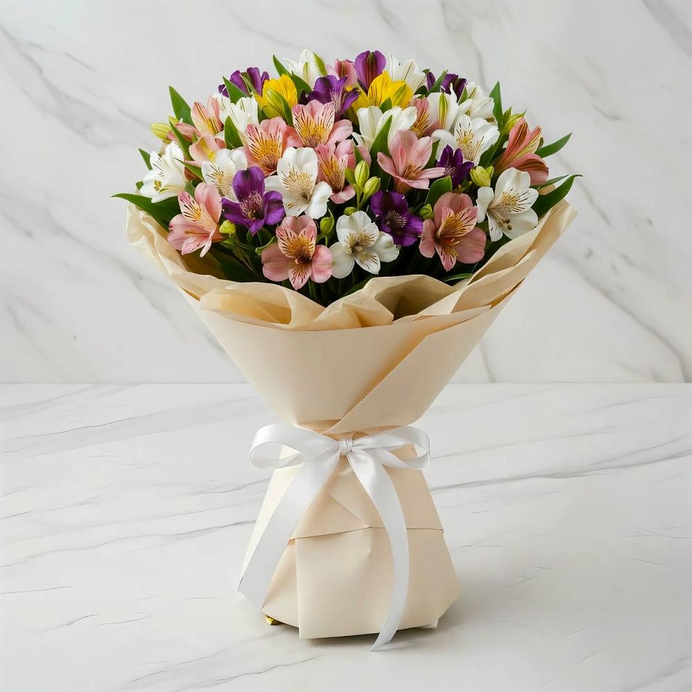 Букет цветов из: Альстромерии в Северо-Курильске