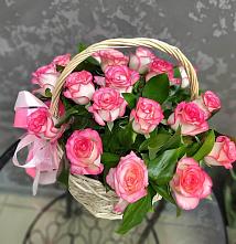 Цветочная композиция из Розы в корзине #REPLACE_PRED# Северо-Курильске