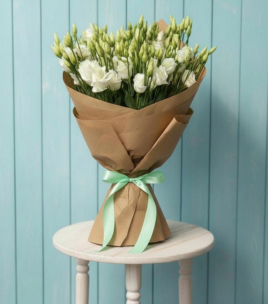 Букет цветов из: Лизиантусы в Северо-Курильске