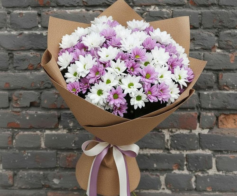 Букет цветов из: Хризантемы в Северо-Курильске