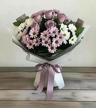 Букет цветов из:  Хризантемы и Розы в Северо-Курильске