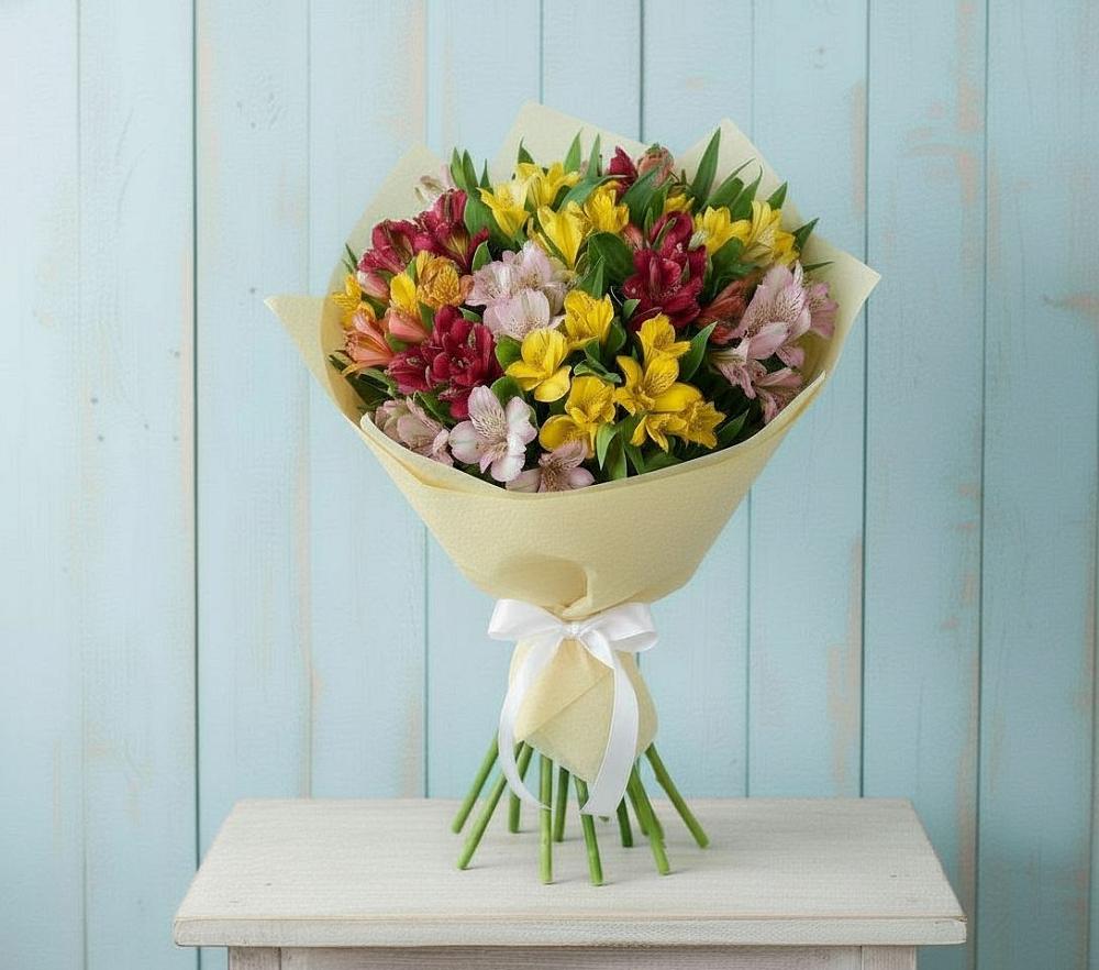 Букет цветов из: Альстромерии в Северо-Курильске