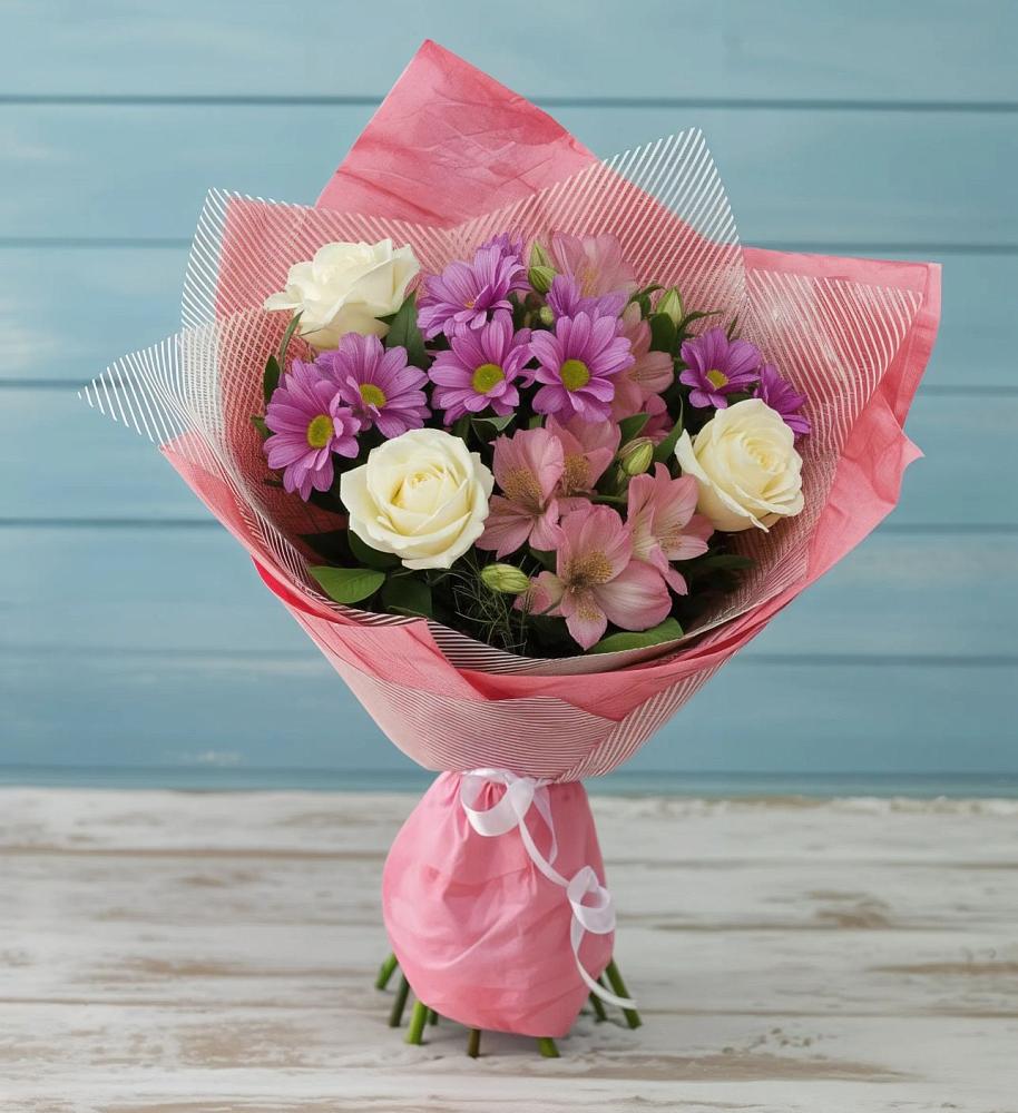 Букет цветов из: Герберы в Северо-Курильске