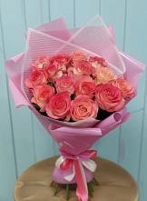 Букет 15 Розовых роз Равель #REPLACE_PRED# Северо-Курильске
